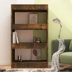 Bibliotecă/Separator cameră, stejar fumuriu, 60x30x103 cm PAL