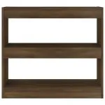 Bibliotecă/Separator cameră, stejar maro, 80x30x72 cm, PAL