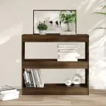 Bibliotecă/Separator cameră, stejar maro, 80x30x72 cm, PAL