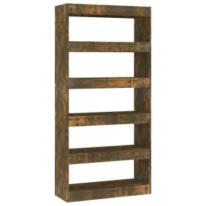 Bibliotecă/Separator cameră, stejar fumuriu, 80x30x166 cm, PAL