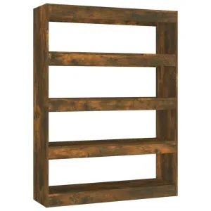 Bibliotecă/Separator cameră, stejar fumuriu, 100x30x135 cm