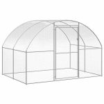 Coteț de găini pentru exterior, 3x12x2 m, oțel zincat