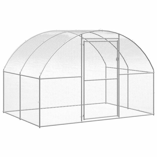 Coteț de găini pentru exterior, 3x12x2 m, oțel zincat