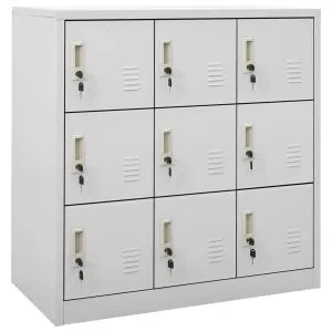 Dulapuri vestiar 5 buc. gri deschis 90x45x92,5 cm oțel