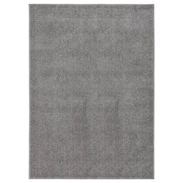 Covor cu fire scurte, gri, 120×170 cm