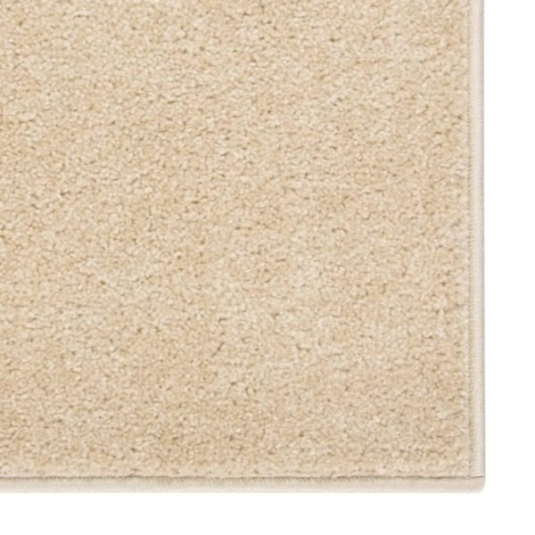 Covor cu fire scurte, bej, 80×150 cm