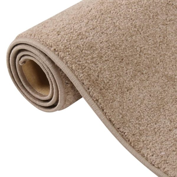 Covor cu fire scurte, maro, 120×170 cm