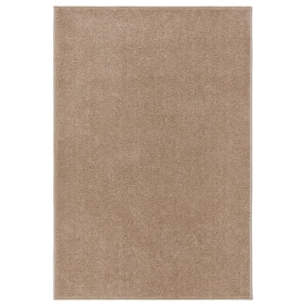 Covor cu fire scurte, maro, 160×230 cm
