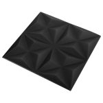 Panouri de perete 3D 48 buc. negru 50×50 cm model origami 12 m²