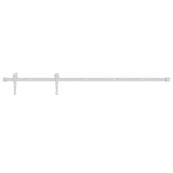 Set feronerie pentru uși glisante, alb, 200 cm, oțel