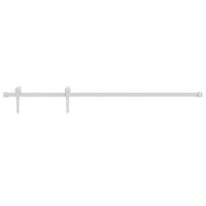 Set feronerie pentru uși glisante, alb, 183 cm, oțel