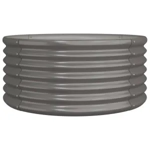 Jardinieră grădină gri 80x80x36 cm oțel vopsit electrostatic
