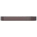Jardinieră grădină maro 584x140x68 cm oțel vopsit electrostatic