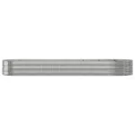 Jardinieră argintiu 584x140x68 cm oțel vopsit electrostatic
