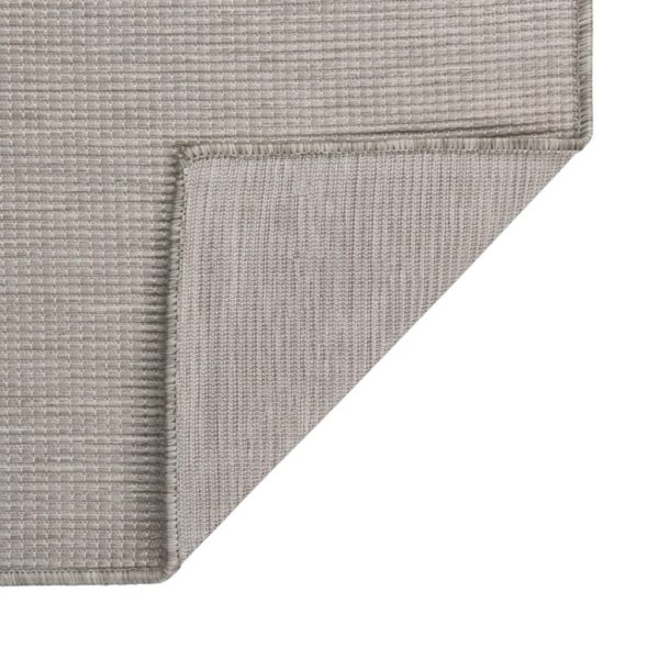 Covor de exterior, gri taupe, 160×230 cm, țesătură plată