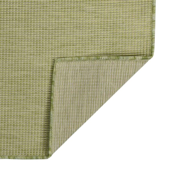 Covor de exterior, verde, 160×230 cm, țesătură plată