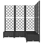 Jardinieră de grădină cu spalier, negru, 120x120x121,5 cm, PP