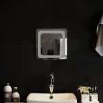 Oglindă cu LED de baie, 30×30 cm