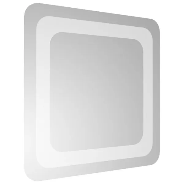 Oglindă cu LED de baie, 30×30 cm