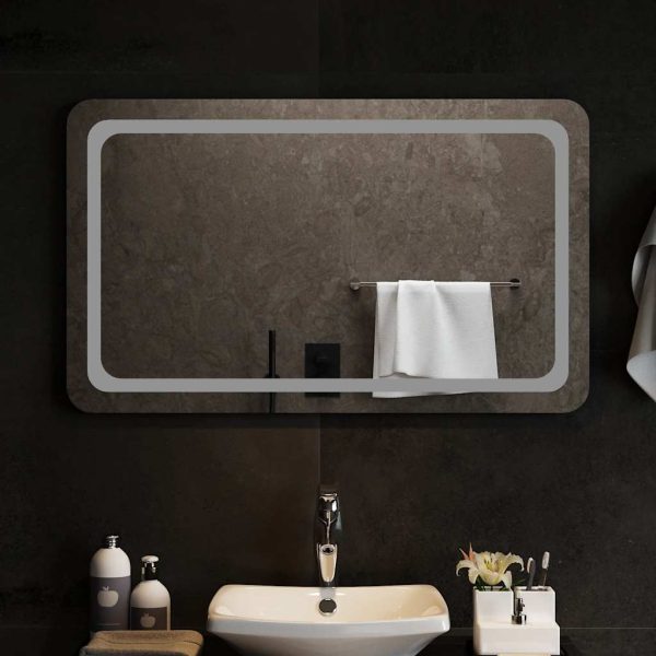 Oglindă de baie cu LED, 100×60 cm