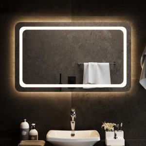 Oglindă de baie cu LED, 100×60 cm
