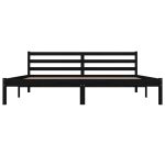 Cadru de pat Super King, negru, 180×200 cm, lemn masiv de pin