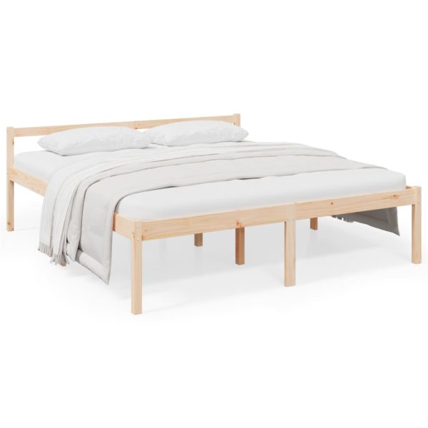 Pat pentru seniori super king, 180×200 cm, lemn masiv de pin