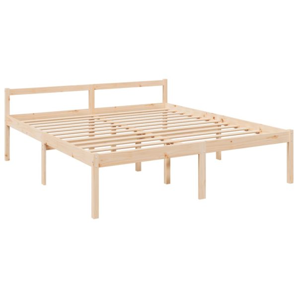 Pat pentru seniori super king, 180×200 cm, lemn masiv de pin
