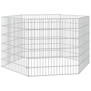 Adăpost pentru animale cu 6 panouri, 54×60 cm, fier galvanizat