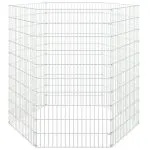 Adăpost pentru animale cu 6 panouri, 54×100 cm, fier galvanizat