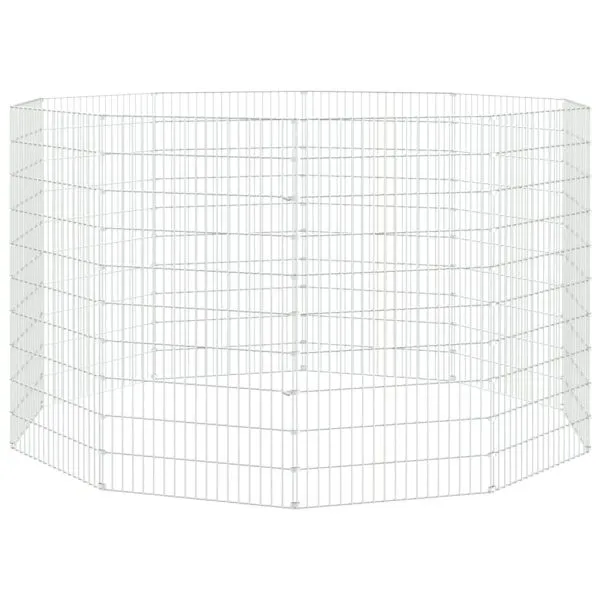 Adăpost pentru animale cu 10 panouri, 54×100 cm fier galvanizat