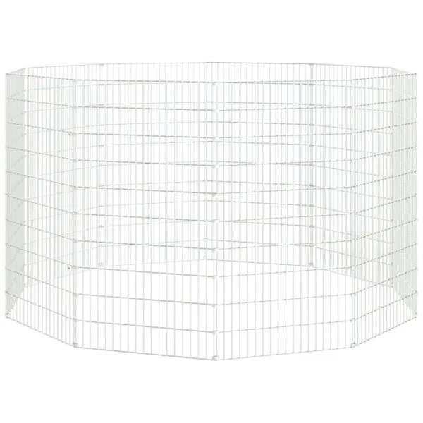 Adăpost pentru animale cu 10 panouri, 54×100 cm fier galvanizat