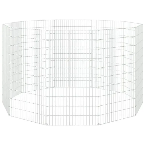 Adăpost pentru animale cu 10 panouri, 54×100 cm fier galvanizat