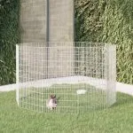 Adăpost pentru animale cu 10 panouri, 54×100 cm fier galvanizat
