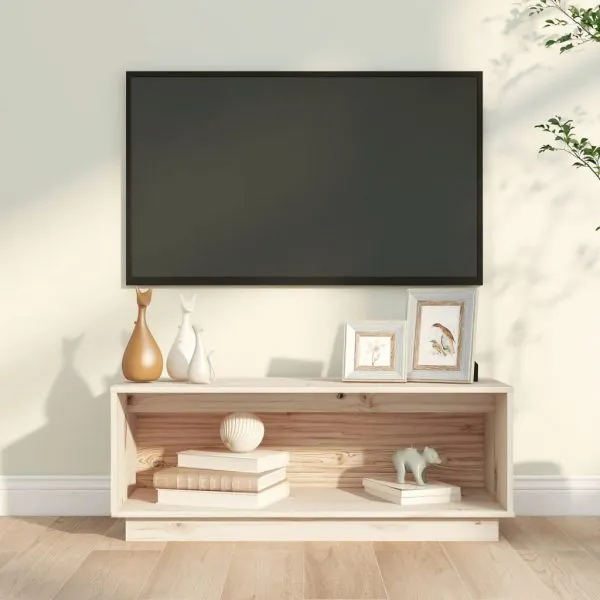 Comodă TV, 90x35x35 cm, lemn masiv de pin