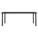 Set de mobilier pentru grădină, 9 piese, negru
