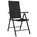 Set mobilier de grădină, 3 piese, negru