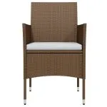 Set mobilier de grădină cu perne, 9 piese, maro și negru