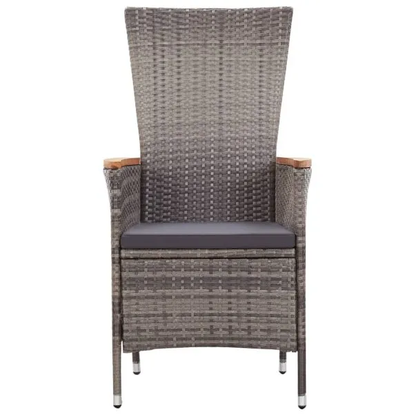 Set mobilier pentru grădină, cu perne, 7 piese, gri