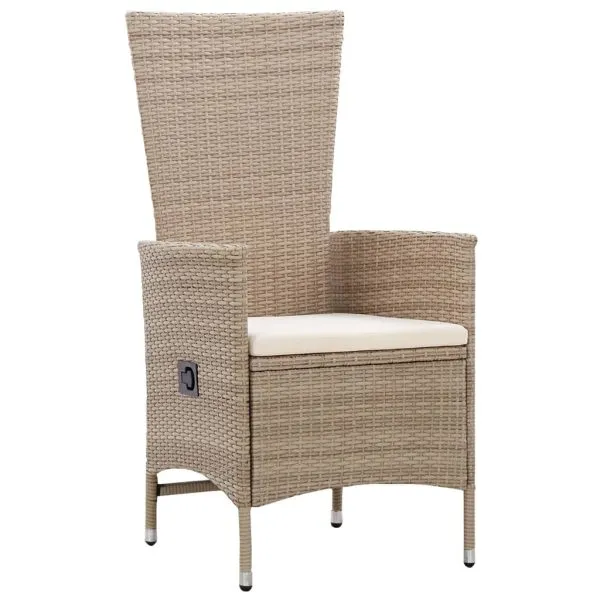 Set mobilier de grădină, cu perne, 3 piese, bej