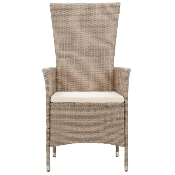 Set de mobilier pentru grădină cu perne, 5 piese, bej