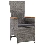 Set de mobilier pentru grădină, cu perne, 7 piese, gri