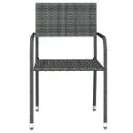 Set mobilier de grădină, 7 piese, gri
