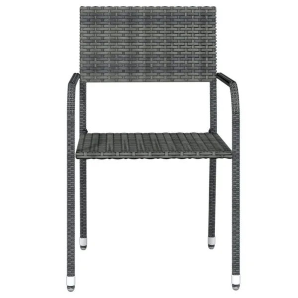 Set mobilier pentru grădină, 7 piese, gri
