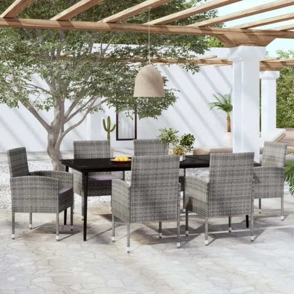 Set de mobilier pentru grădină, 7 piese, antracit