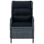 Set mobilier pentru grădină, 7 piese, gri închis