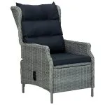 Set mobilier pentru grădină, 3 piese, gri deschis
