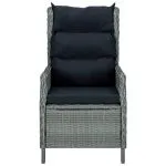 Set mobilier pentru grădină, 3 piese, gri deschis