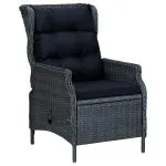 Set mobilier pentru grădină, 5 piese, gri închis