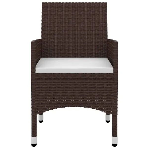 Set mobilier de grădină cu perne, 7 piese, poliratan și sticlă